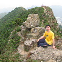 On the "lion head" of the Lion Rock