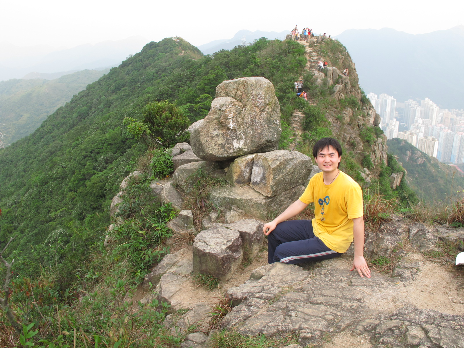 On the "lion head" of the Lion Rock