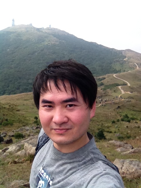 Me, before climbing the summit of Tai Mo Shan